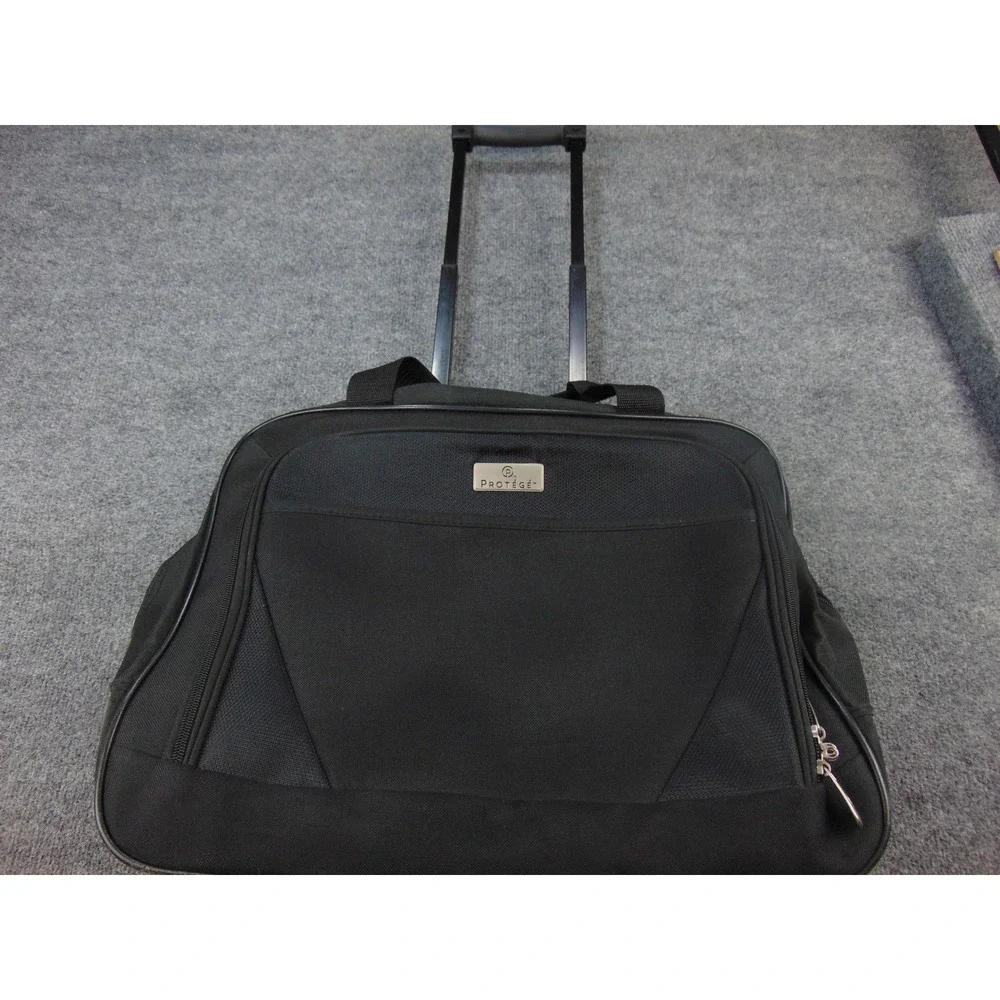Protege Rolling Underseat Bag Mens Black Solid Travel Carry On Luggage 7117010